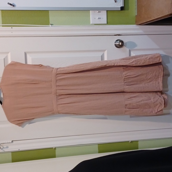 NWT Universal Thread Med "pink" cotton wrap midi dress - Picture 8 of 10
